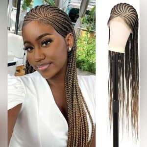 **SOLD DO NOT BUY**Lexqui 36” 13x8 HD Lace Cornrow Braided Wig
